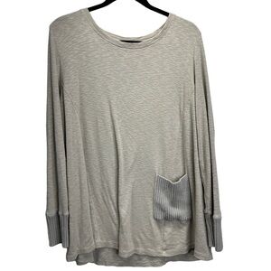 Logo Lori Goldstein Mixed Material Tunic Top Size XL with‎ Pocket